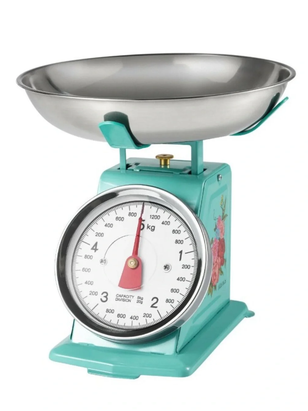 🆕 Pioneer Woman Food Kitchen Scale Mini Analog Floral Sweet Rose Art NEW IN BOX